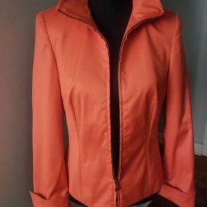 Akris Punto Orange Zip Blazer/Jacket - Size 6